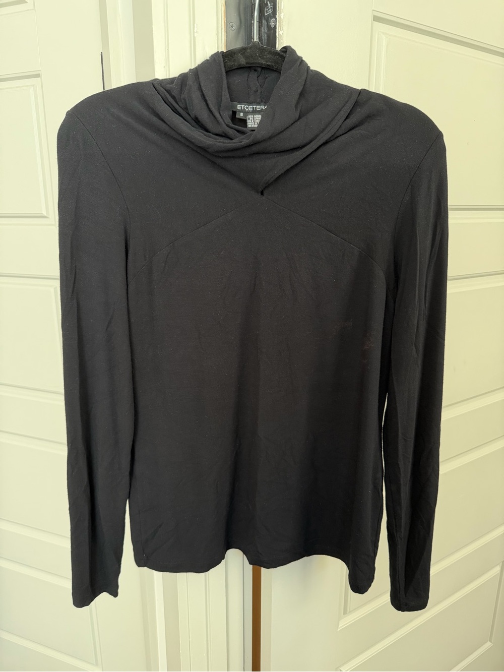 Etcetera Long Sleeve Draped Cowl Top